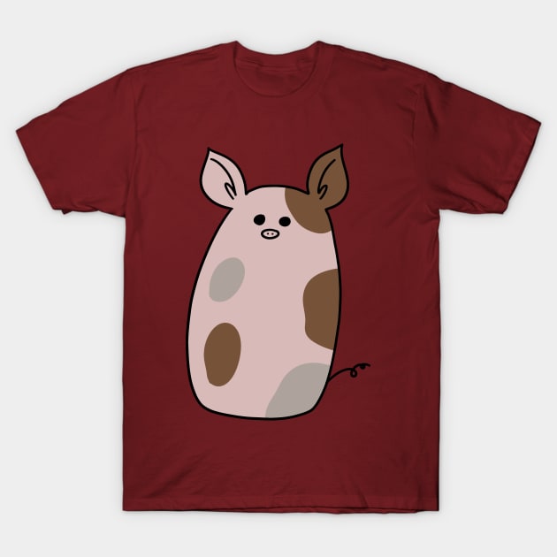 Long Spotted Pig T-Shirt by saradaboru